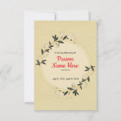 葬儀プログラムカードテンプレート (正面)