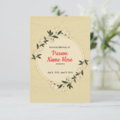 葬儀プログラムカードテンプレート (スタンド正面)