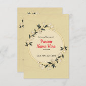 葬儀プログラムカードテンプレート (正面/裏面)