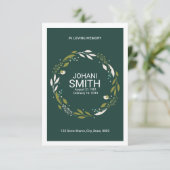 葬儀プログラムカードテンプレート (スタンド正面)