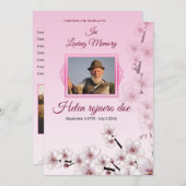 葬儀プログラムカードテンプレート (正面/裏面)