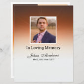 葬儀プログラムカードテンプレート (正面/裏面)