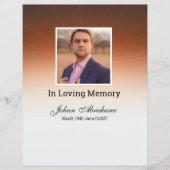 葬儀プログラムカードテンプレート (正面)