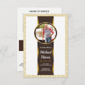 葬儀プログラムカードテンプレート 招待状 (正面/裏面)