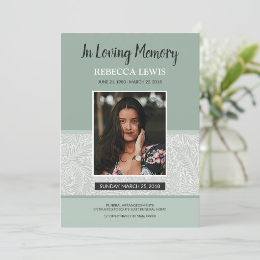 葬儀プログラムカード (スタンド正面)