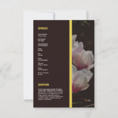 葬儀プログラムカード 招待状 (裏面)