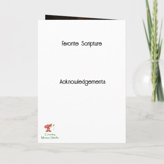 葬儀プログラムクラシック金ゴールドブエレガントラック プログラム (裏面)