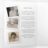 葬儀プログラムシンプル写真テンプレート 三つ折り招待状 (内部最初)