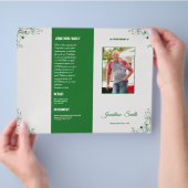 葬儀プログラムテンプレートパンフレット チラシ (手)