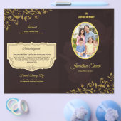 葬儀プログラムテンプレートパンフレット チラシ (シングル)