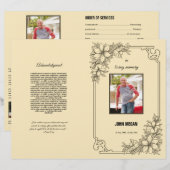 葬儀プログラムテンプレート (正面/裏面)