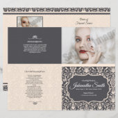 葬儀プログラムテンプレート、 (正面/裏面)