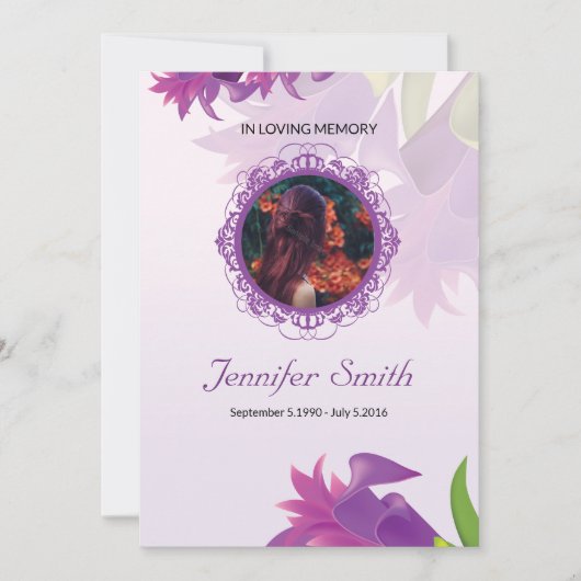 葬儀プログラムテンプレート (正面)