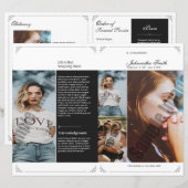 葬儀プログラムテンプレート、 (正面/裏面)