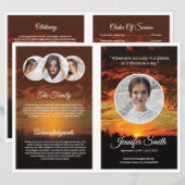 葬儀プログラムテンプレート (正面/裏面)