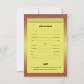 葬儀プログラムテンプレート 招待状 (裏面)