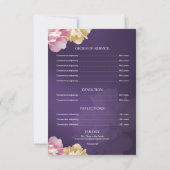 葬儀プログラムテンプレート 招待状 (裏面)