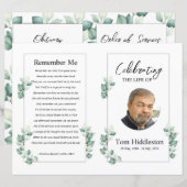 葬儀プログラムパンフレットテンプレート (正面/裏面)