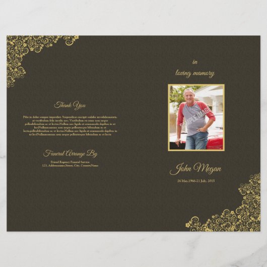 葬儀プログラムパンフレット (正面)