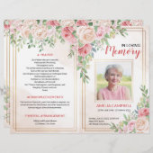 葬儀プログラムパンフレット |バラのサービス注文 (正面/裏面)