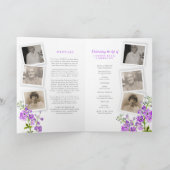 葬儀プログラムパープルデルフィニウム写真 プログラム (内部)