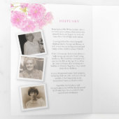 葬儀プログラムピンクの花の写真6pp 三つ折りプログラム (内部最初)
