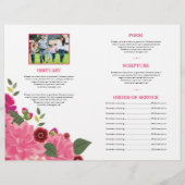 葬儀プログラムフライヤーのサービスの順序 (裏面)