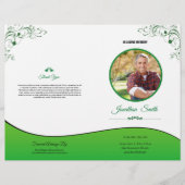 葬儀プログラムフライヤーのサービスの順序 (正面)