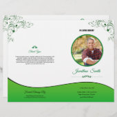 葬儀プログラムフライヤーのサービスの順序 (正面/裏面)