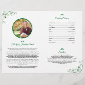 葬儀プログラムフライヤーのサービスの順序 (裏面)