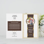 葬儀プログラムフライヤーテンプレート (スタンド正面)