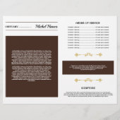 葬儀プログラムフライヤーテンプレート (裏面)