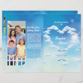 葬儀プログラムフライヤーテンプレート (正面/裏面)