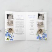 葬儀プログラムブルーデルフィニウム写真 プログラム (内部)