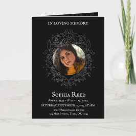 葬儀プログラム写真inバロックリース サンキューカード