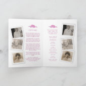 葬儀プログラム忘れピンク・メ・ノ写真 プログラム (内部)