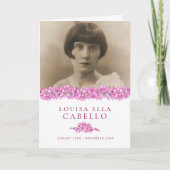 葬儀プログラム忘れピンク・メ・ノ写真 プログラム (正面)