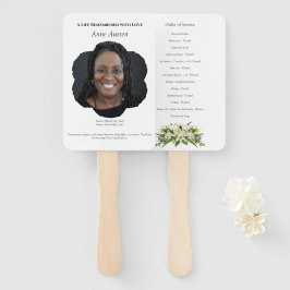 葬儀プログラム扇子 精神的で慰めとなる ハンドファン