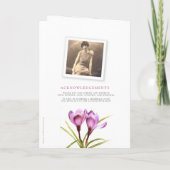 葬儀プログラム紫のクロッカスの水彩写真 プログラム (裏面)