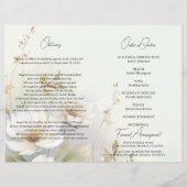 葬儀プログラム記念ワイルドフラワー感謝してい |写真 (裏面)