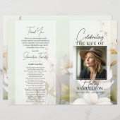 葬儀プログラム記念ワイルドフラワー感謝してい |写真 (正面/裏面)