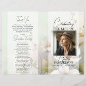 葬儀プログラム記念ワイルドフラワー感謝してい |写真 (正面)