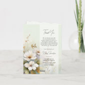 葬儀プログラム記念ワイルドフラワー |写真 カード (裏面)