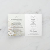 葬儀プログラム記念ワイルドフラワー |写真 カード (内部)