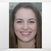 葬儀プログラム赤い玉蘭の花 三つ折り招待状 (内部中)