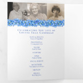 葬儀プログラム青忘れメではなく花 三つ折りプログラム (内部最初)