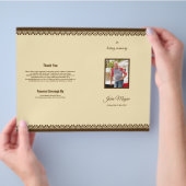 葬儀プログラム テンプレート / 死亡記事 テンプレート チラシ (手)