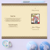 葬儀プログラム テンプレート / 死亡記事 テンプレート チラシ (シングル)