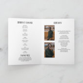 葬儀プログラム | 式次第 黒と白 サンキューカード (内部)