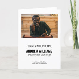 葬儀プログラム | 式次第 黒と白 サンキューカード